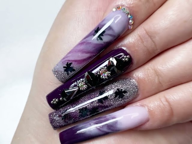 LDS MAPLE GLITTER NAIL ART✨💅 - Naill Fall Design #short