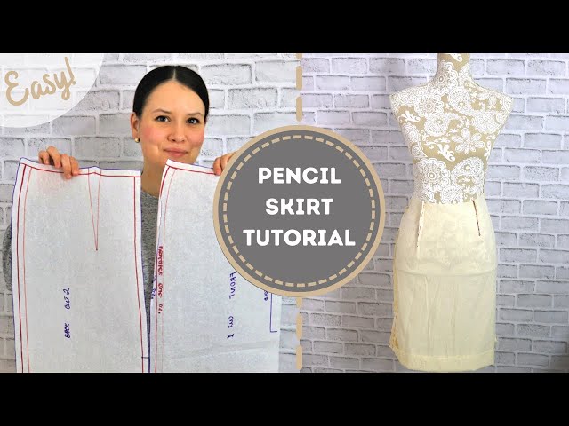How to draft a pencil skirt - just 3 measurements with simple steps!