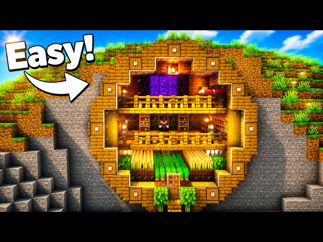 I Build Best Mountain House in Minecraft Tutorial⛏️🏠