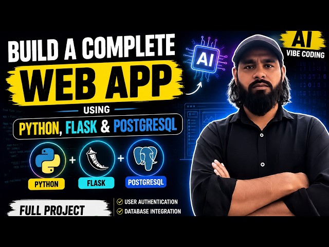 Build a Complete Web App with Python, Flask & PostgreSQL Using AI | Vibe Coding Full Project