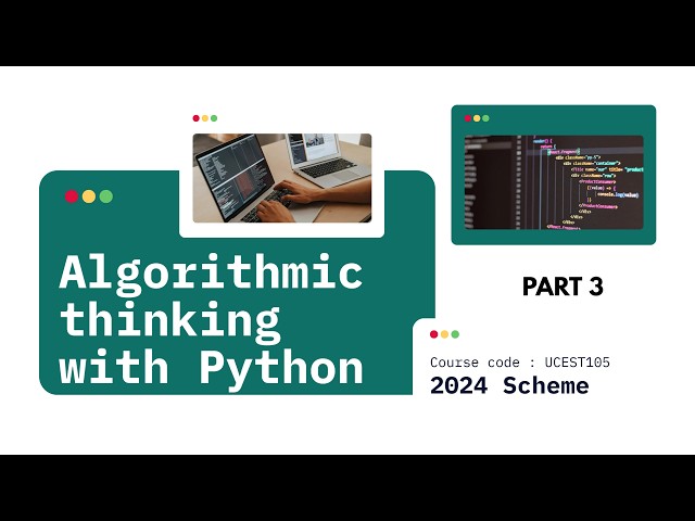 Computer as a Model of Computation Module 1 | Algorithmic Thinking with Python | KTU S1 | Malayalam