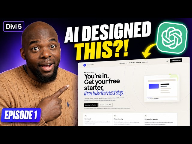 Building an AI-Designed Website in Divi 5 From Scratch.