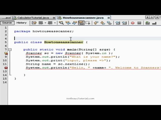How to use a Scanner in Netbeans - Java tutorial