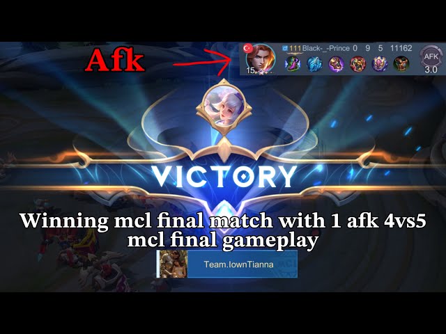 When you WIN MCL FINAL with 1 afk 4vs5 MCL gameplay~ MLBB