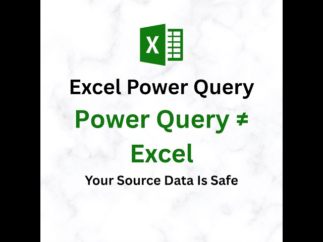 Power Query ≠ Excel