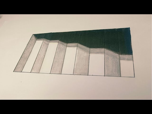 3D Stairs Illusion Drawing | Simple Pencil Art | आसान 3D सीढ़ी आर्ट | 3D Merdiven Çizimi | 