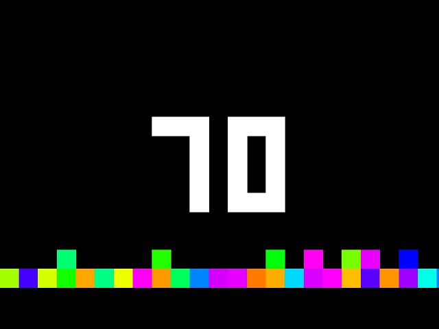 70 Seconds Timer ‐ Flowing Pixels
