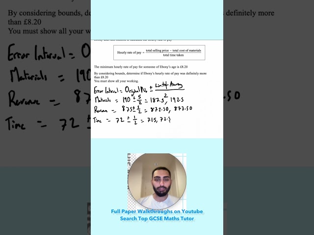 GCSE Level 8 Tricky Maths Challenge : Master BOUNDS FAST! ⏱️