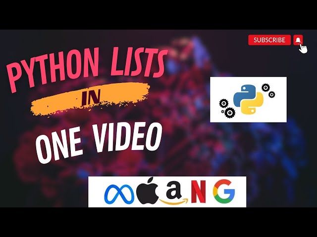 Python Lists in 1 Video | For Loops | Problems Asked in Interview