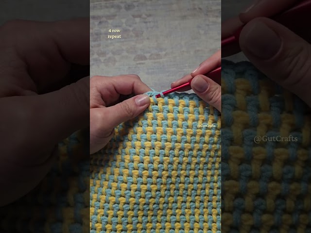 Wicker 4 Row Repeat Crochet Pattern| Crochet Stitches|Crochet Blanket #crochettutorial #easycrochet