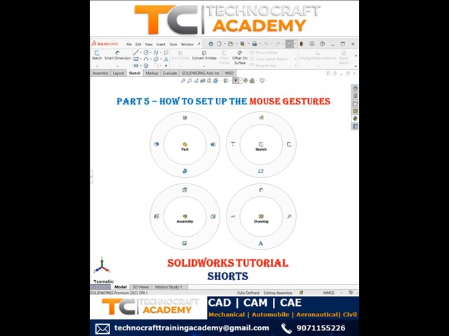 Part 5 – How to Set up the Mouse Gestures #solidworks