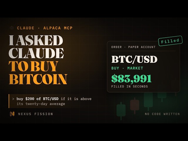 Zero-code algorithmic trading using alpaca MCP