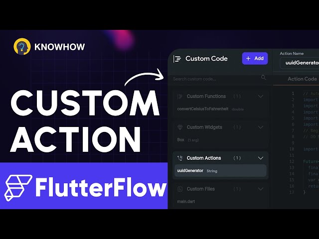 Custom Action in Flutter Flow | No Code Development