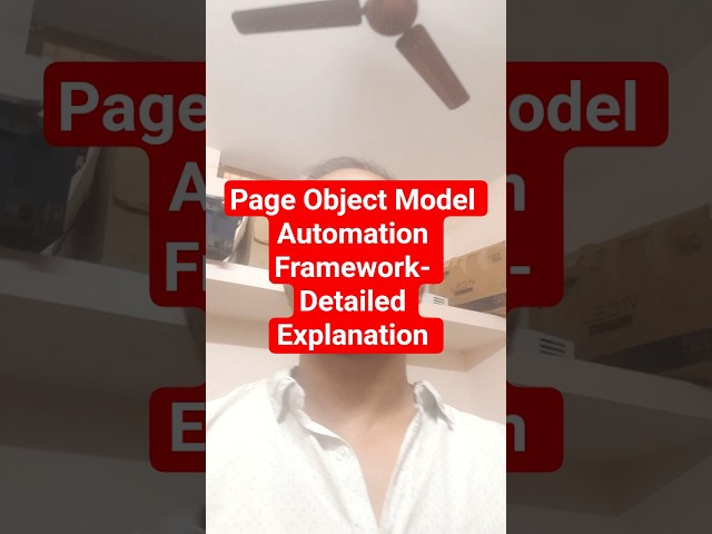 Explain about page object model in selenium? #automationframework #interviewpreparation