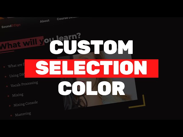 Change The Selection Color Using CSS #shorts #webdesign #css
