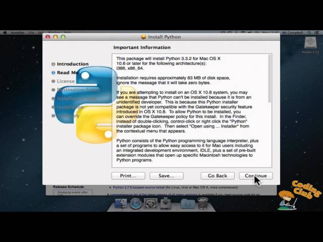 Python3: Mac OS installation