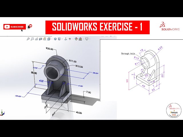⚡ Solidworks Tutorial for Beginners - Exercise 1