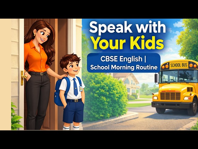 Speak with your kids | CBSE English Speaking Day 1 | School Morning Routine Sentences for Kids