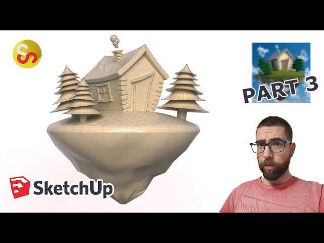 Floating House Island - Modeling the Island and Trees - Tutorial with Commentary - Part 3