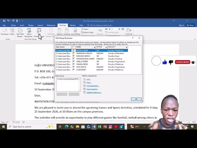 How to Mail Merge in Microsoft Word (Step-by-Step Tutorial)