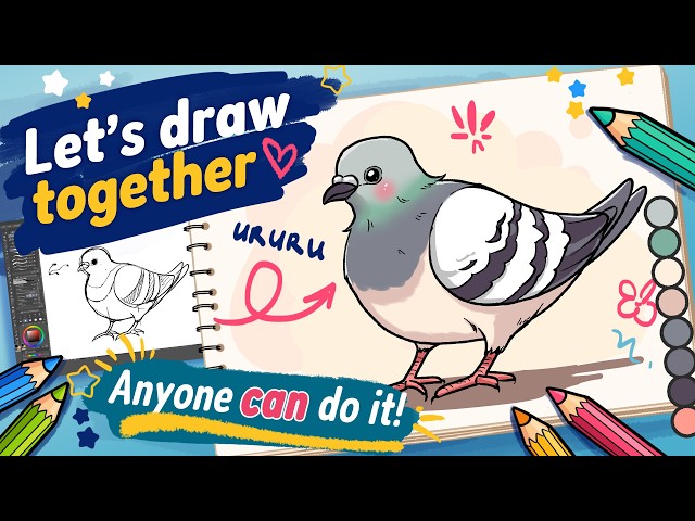 YOU CAN MAKE THIS FROM JUST A FEW SIMPLE SHAPES! 🐦Step-by-Step Pigeon Tutorial