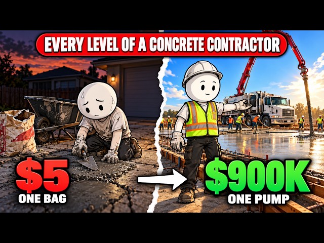 Every Level of a Concrete Contractor (From a $5 Bag to a $900,000 Pump)