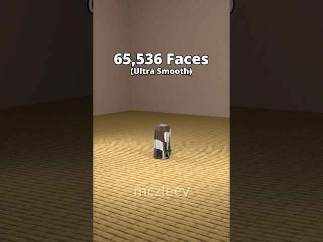 1 Face vs 65,536 Faces #minecraft #shorts #blender