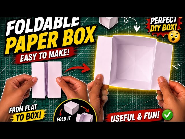 How to Make a Foldable Paper Box 📦🤯 | Easy Origami Box #shortsfeed #shorts #trending