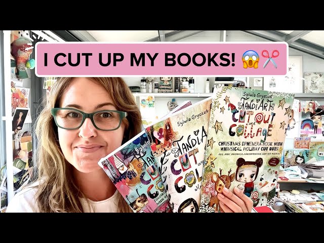 I Cut Up My Own Art Books! ✂️ Making a Mixed Media Journal Page
