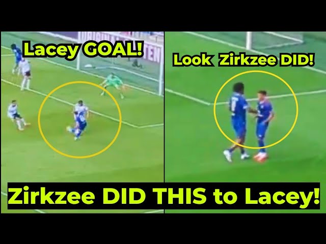 Moment Zirkzee DID THIS to Shea Lacey after his WONDER GOAL during Man United 3-0 win vs Rosenborg