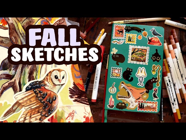 Making a Mess in my Sketchbook (Fall Sketchbook Session)