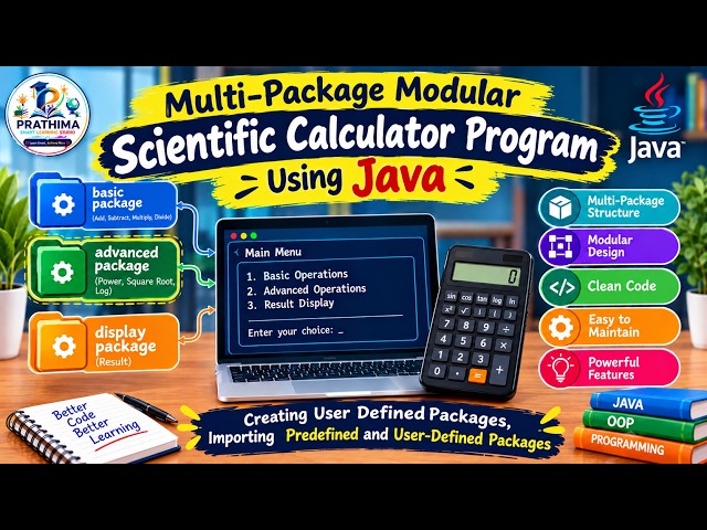 Multi-Package Modular Calculator Program in Java | User-Defined Packages & Modular Design