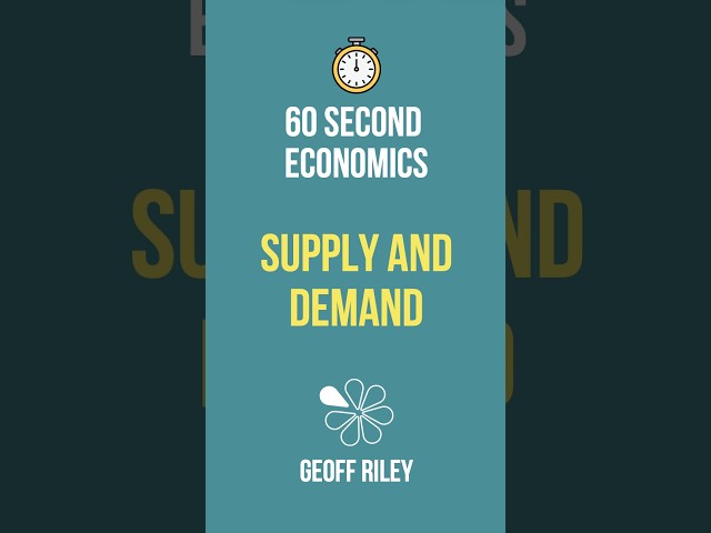 Introduction to Supply and Demand I 60 Second Economics