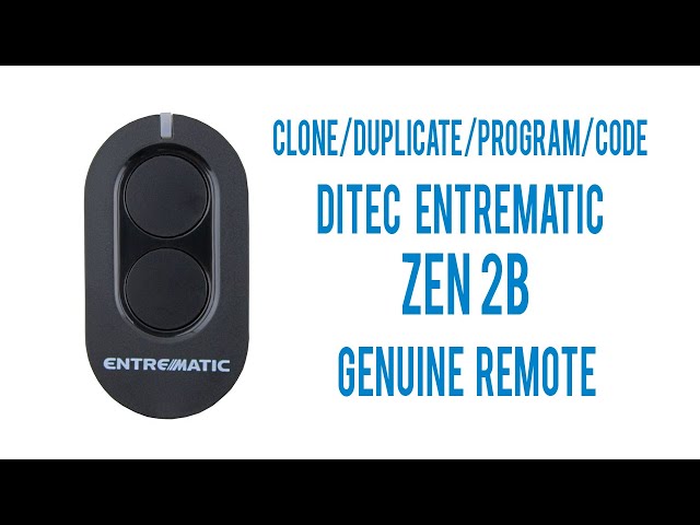 How to clone/duplicate/program/code a 2B Ditec Entrematic Zen Genuine Remote