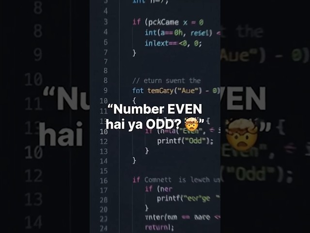 Even or Odd Coding in C #computer #python #shorts #cprogramming