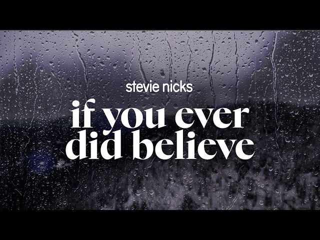stevie nicks - if you ever did believe (lyrics)