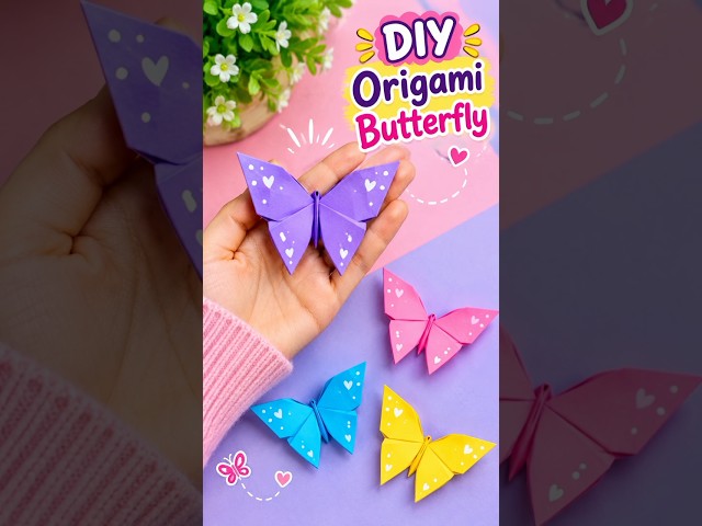 Origami Butterfly😱 #shorts #craft #satisfying #trending #youtubeshorts #trendingshorts #viral #funny