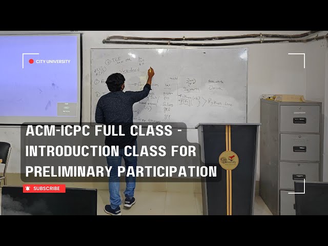ACM-ICPC Full Class - Introduction class for preliminary participation