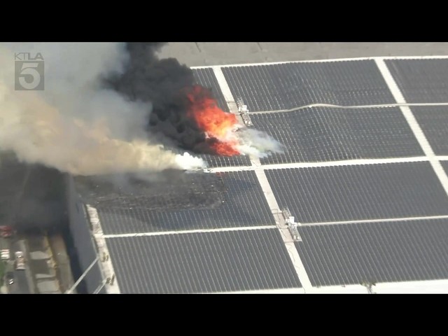 Massive fire breaks out at Los Angeles storage facility, prompting shelter-in-place