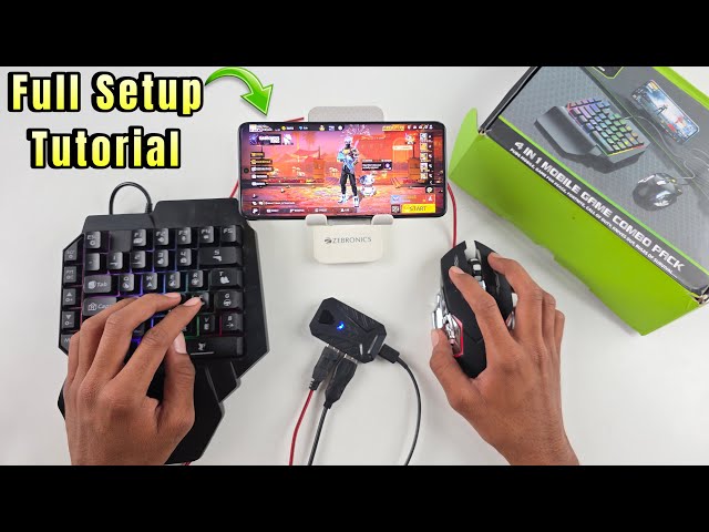 4in1 combo mix pro and Keyboard Mouse connect in phone for gaming like a computer (pc) Full tutorial