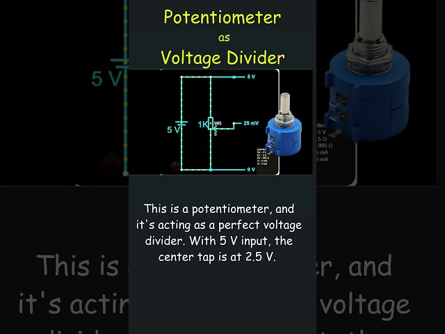 Analog Control in 50 Secs: Potentiometer as a Voltage Divider #shortsfeed #techshorts