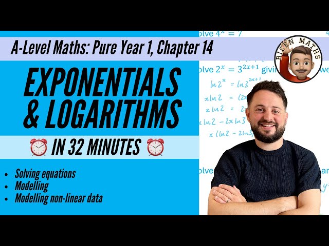 Exponentials & Logarithms in less than 32 minutes • A-Level Maths, Pure Year 1, Chapter 14 📚