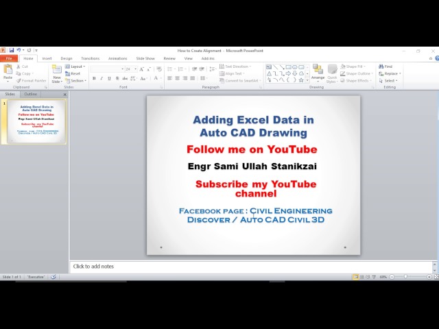 Adding Excel File to AutoCAD.