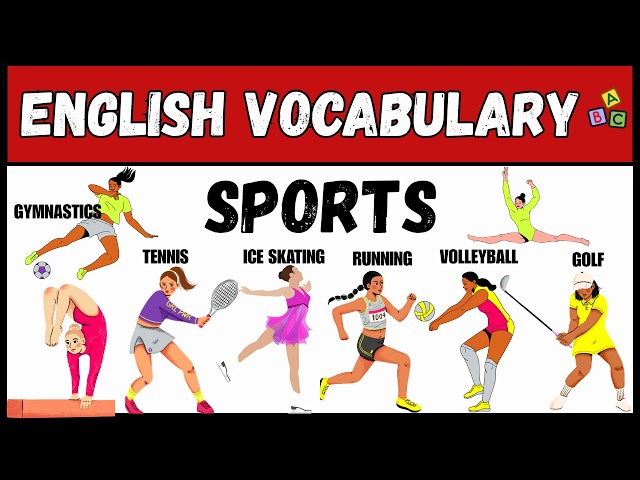 Top Sports Words - Vocabulary with Examples | Improve Your English. Read after me!
