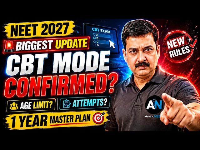 🚨NEET 2027 BIGGEST UPDATE: CBT Mode Confirmed💻 | Age & Attempt Limit? | 1-Year Master Plan