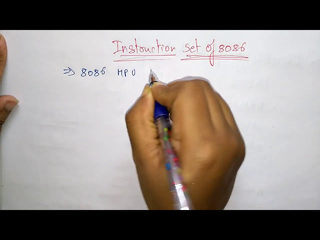 Instruction set of 8086  | MPMC | Lec-28 | Bhanu Priya