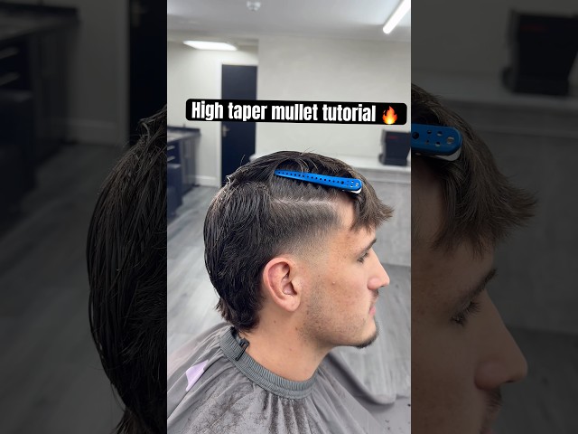 High taper mullet tutorial 🔥 #barber #barberlove #asmr #tutorial