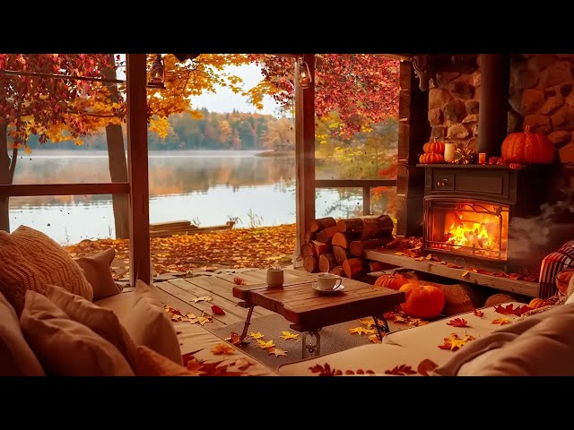 Cozy Cabin in the Autumn Forest - Gentle Piano Melodies for Relaxation and Deep Sleep