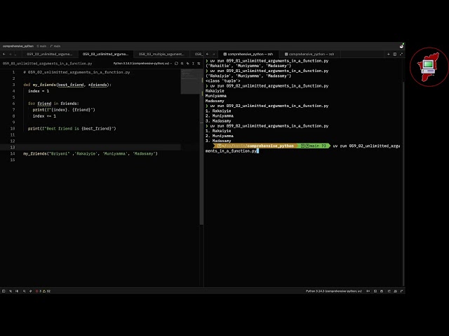 059 functions accepting unlimited arguments - Comprehensive Python In Tamil