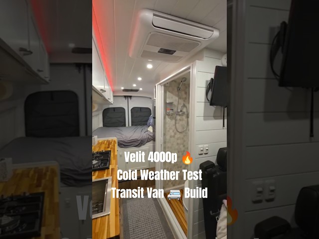18°F Outside, 65°F Inside 🚐 Velit 4000P Heater Test | Ford Transit Van Build